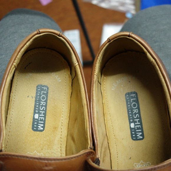 Florsheim Forum 14154-221 Loafers Shoes Men's Size 9.5 D Cognac Slip On Leather - Picture 9 of 10
